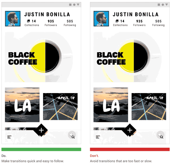 反面案例1：过快或过慢的动画，来自 Material Design